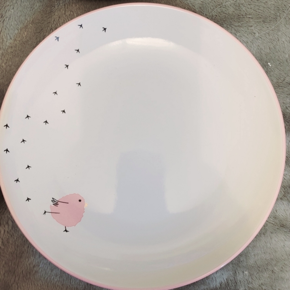 ADORABLE Dessert plate set. Easter birds, colourful new, and unused
